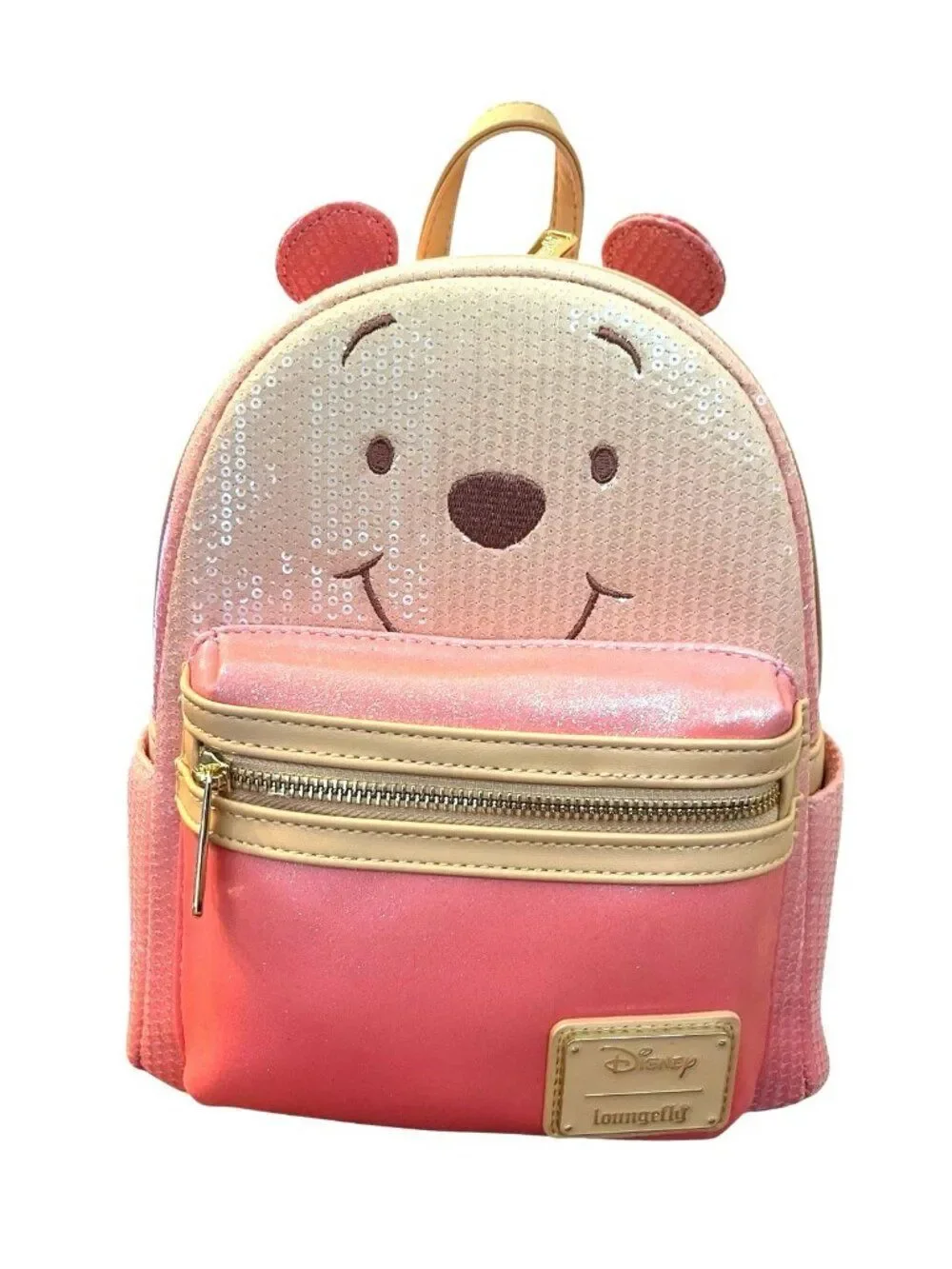 Loungefly Disney Winnie the Pooh Cosplay Sequin & Glitter Mini Backpack NWT